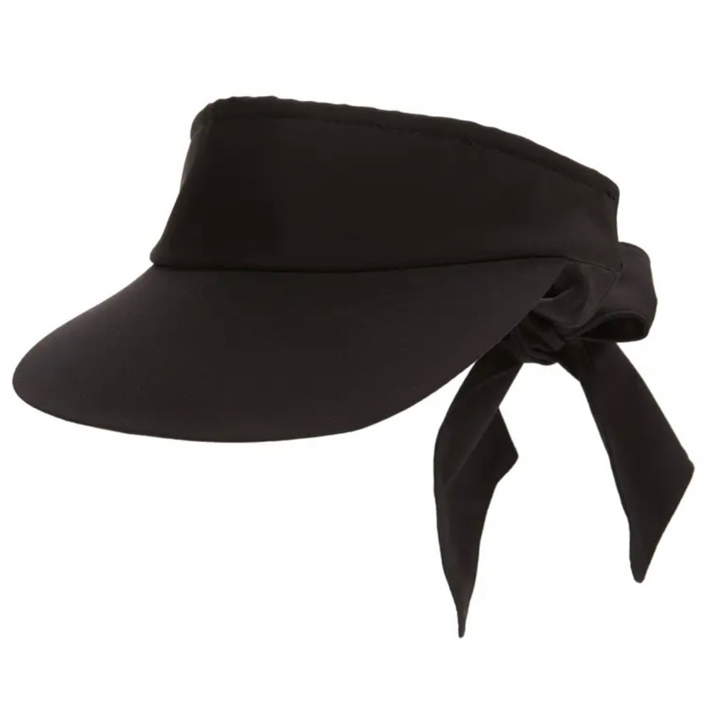 Halogen Black Sporty Bow Visor Nordstrom Hat NWT